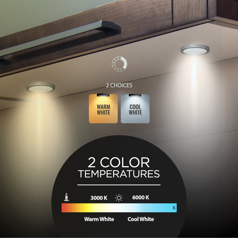 Under Cabinet Puck Lights with Dimmer Switch Dimmable Pack of