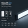 6 pack 12 inch Black Smart Dimmable LED Under Cabinet Lighting Kit Works with Alexa, Google