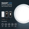 6 pack White Smart Dimmable LED Puck Lights Works with Alexa, Google