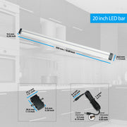 Extra Long 20 inch - No Sensor - LED Under Cabinet Lighting Panel ( No Power Supply Included)