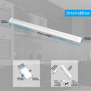 White Finish Extra Long 20 inch - NO IR Sensor -  LED Dimmable Panel (No Power Supply Included)