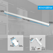 White Finish 40 inch LED Under Cabinet Lighting Bar (No Power Supply Included) - NO IR Sensor