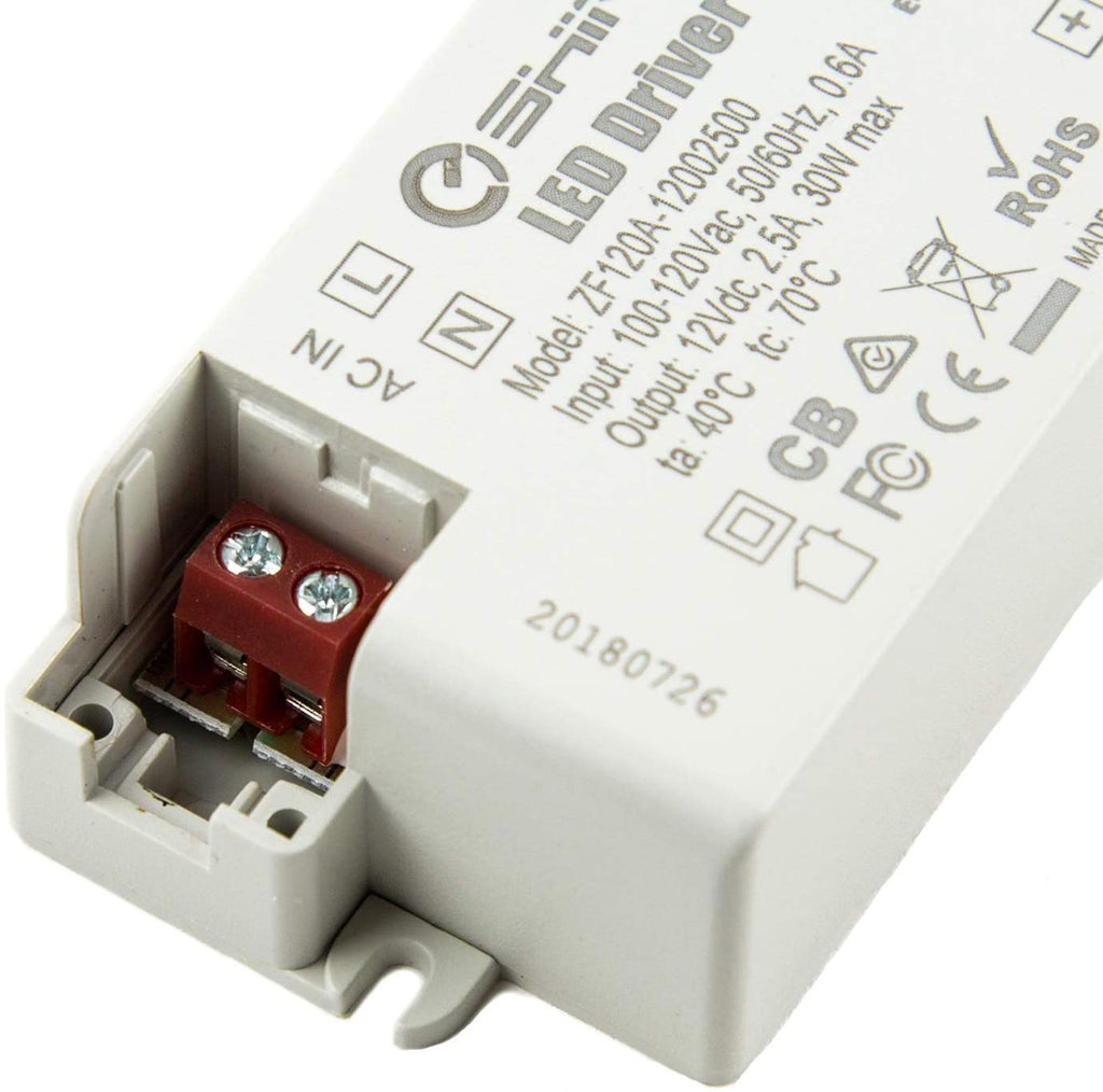 12V DC 30 Watt 2.5A Power Transformer for LED lighting - Hardwire Kit – EShine
