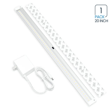 White Finish Extra Long 20 inch LED Dimmable Under Cabinet Lighting