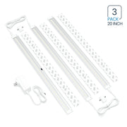 White Finish 3 Extra Long 20 inch Panels LED Dimmable Under Cabinet Lighting