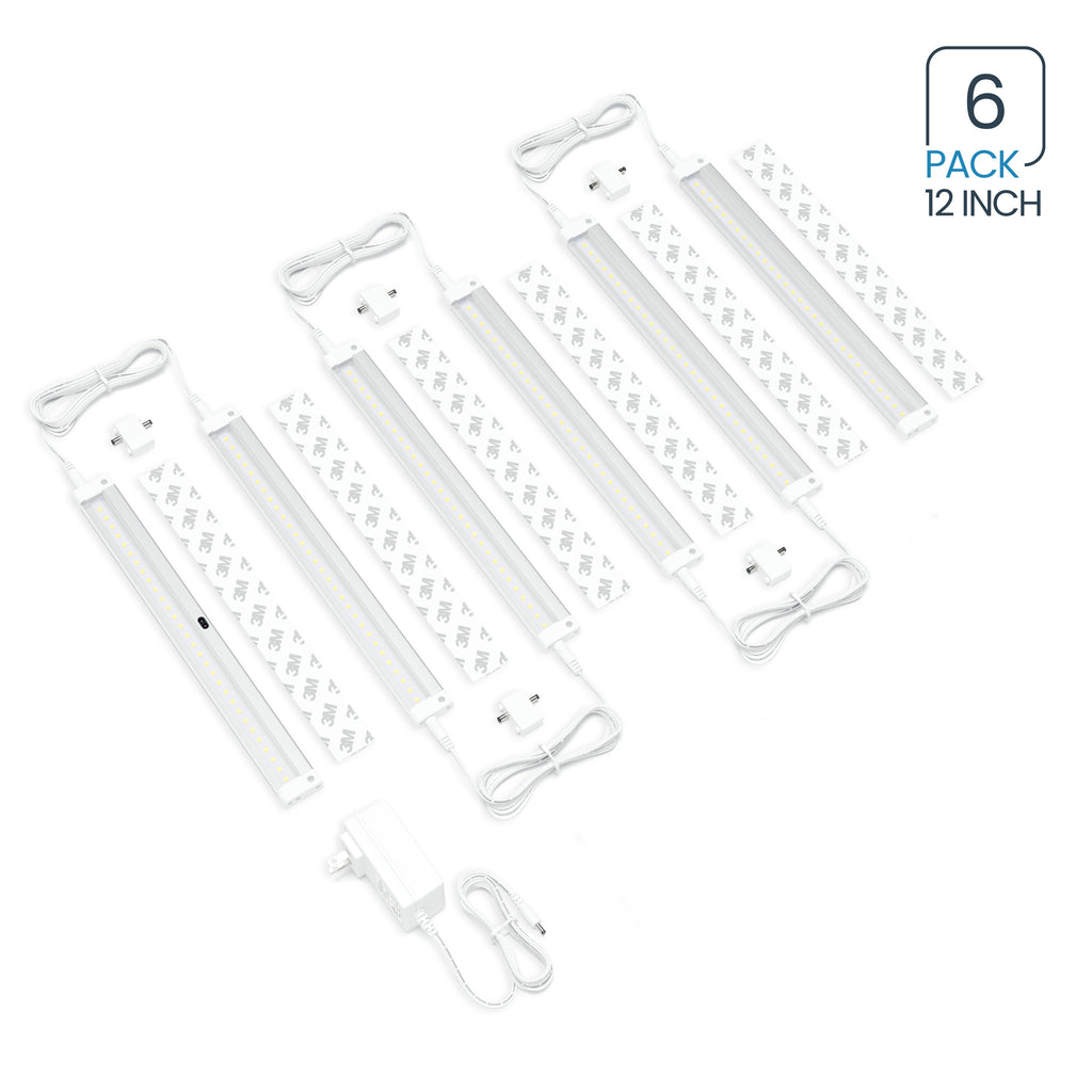 White Finish 12 inch Panels LED Dimmable Under Cabinet Lighting – EShine